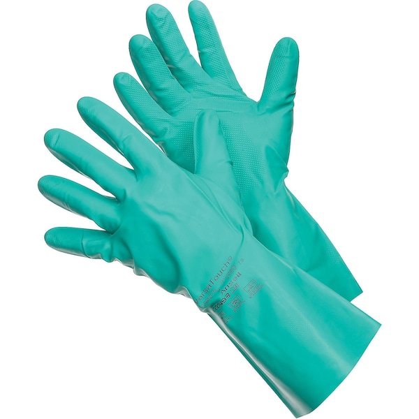 Ansell Chemical Resistant Gloves, Unsupported, 11, Green, L, 1 PR 184702 - main